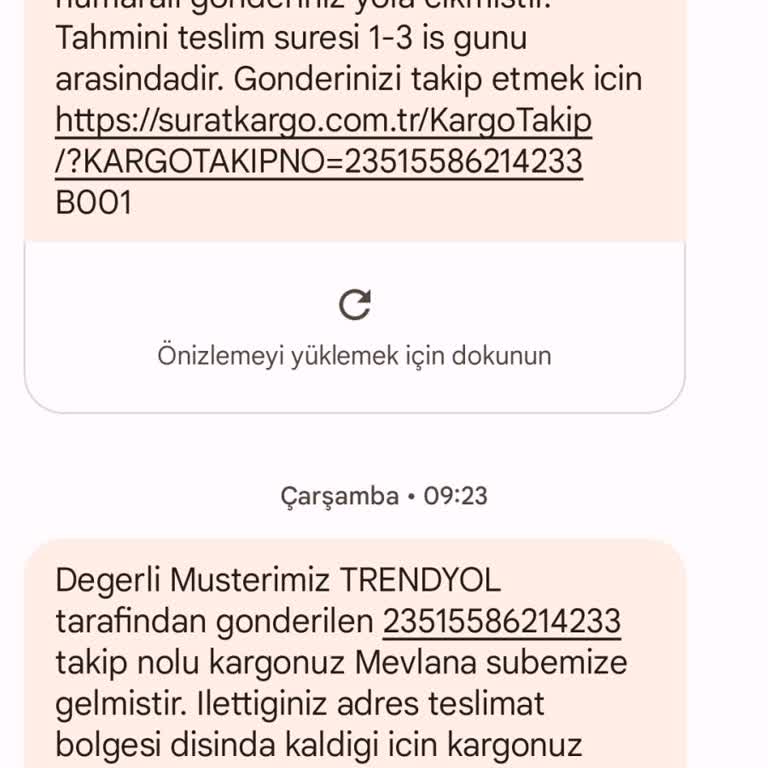 Sürat Kargo Mevlana Şubesinin Kargo Teslim Etmekte Zorlanması