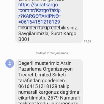 Sürat Kargo Kargo Geç Teslim Etme