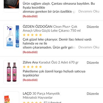 Trendyol Kommentarablehnung frustrierende Erfahrungen mit Trendyol-Assistent und fehlender Rückmeldung