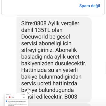 Vodafone Bilgimin Olmadığı Ve Kullanmadığım Bir Şey İçin Benden Para İstendi