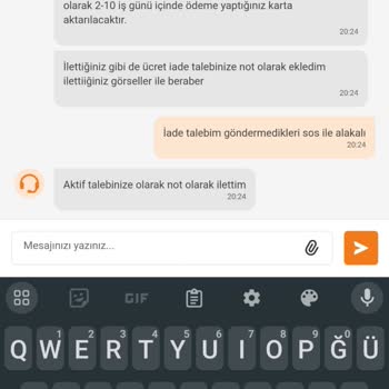 Trendyol Yemek İadesi Kabul Etmiyor