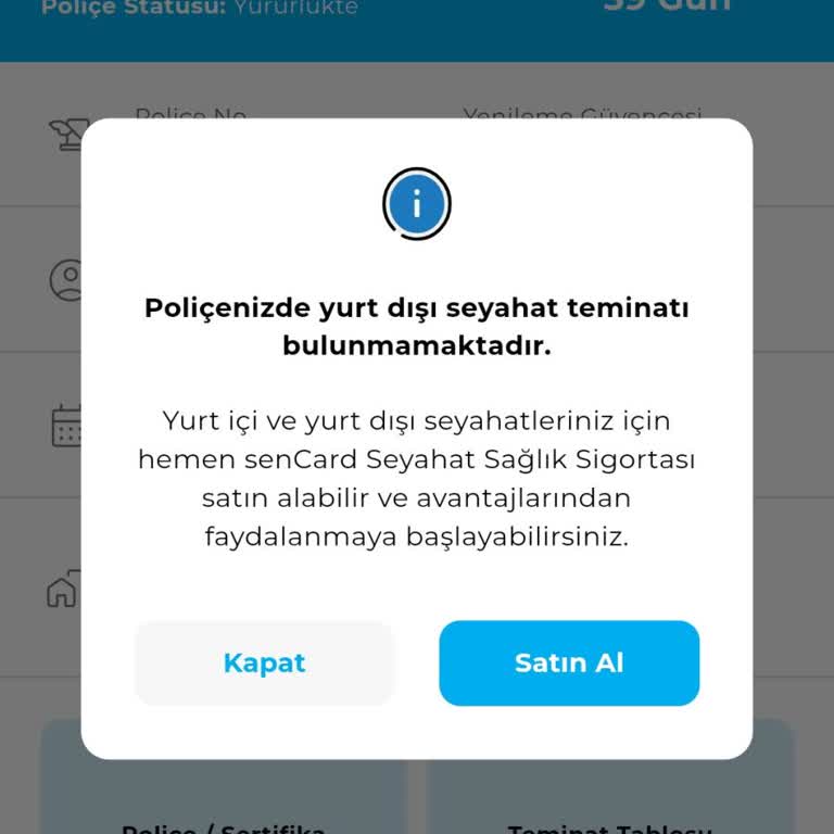 Sencard Sağlık Hizmetleri Acıbadem Sigorta Seyahat Sigortası Schengen Vizede Kabul Edilmedi
