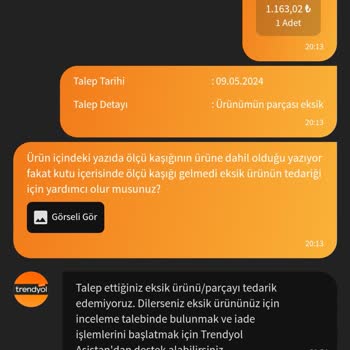 Karaca Hatır Köz Türk Kahvesi Makinesi Eksik Parça Gönderimi