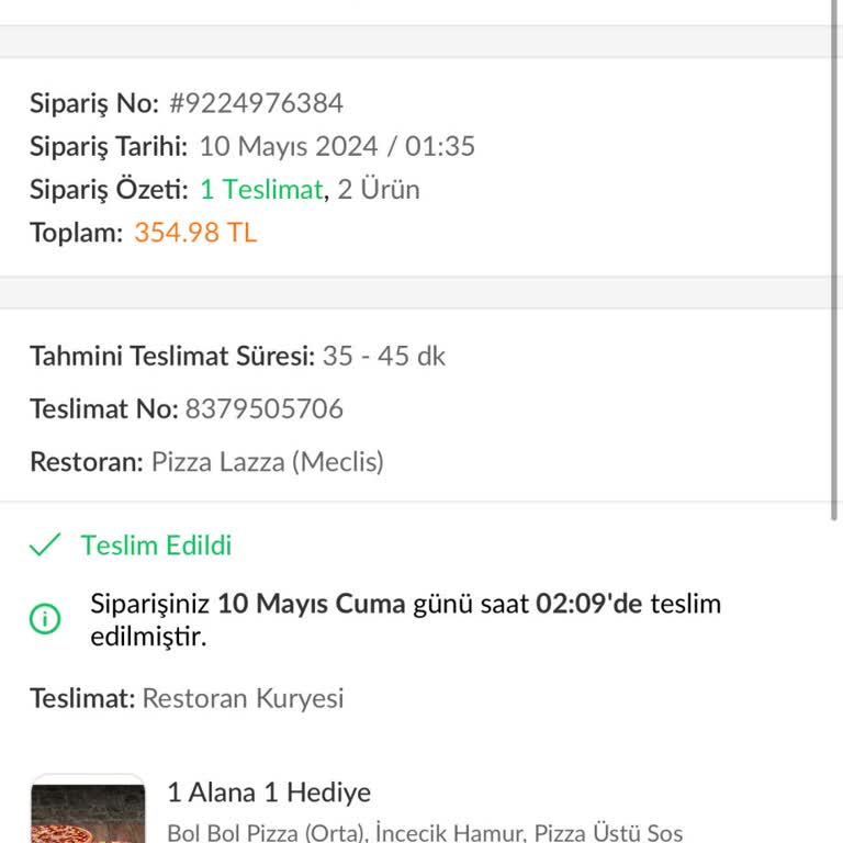 Trendyol Sipariş Soğuk Ve Gevrek
