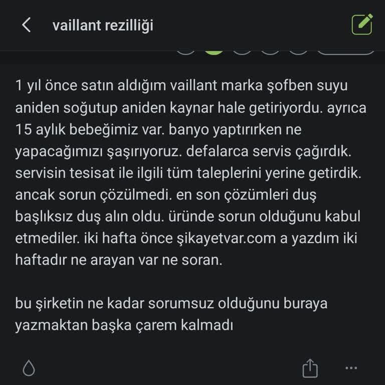 Vaillant Suyun Aniden Isınıp Aniden Soğuması