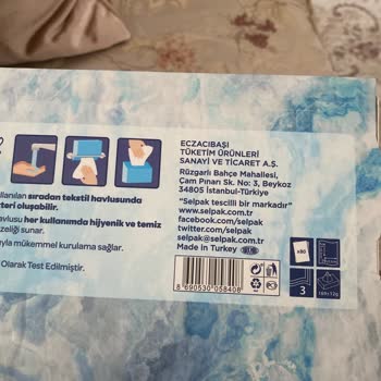 Selpak Peçeteden Böcek Çıktı