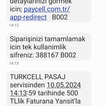 Turkcell Bilgim Dışında Yapılan İşlemler