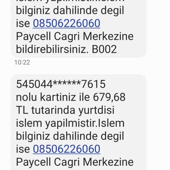 Turkcell Bilgim Dışında Yapılan İşlemler
