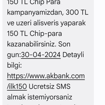 Akbank Kampanya Chip Para Vermiyor
