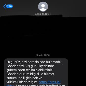 Aras Kargo Adreste Ulaşamadık Yalanı
