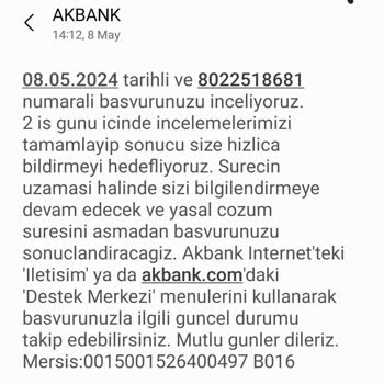 Akbank İhtiyaç Kredisi Mobil Cayma Talebini Kabul Etmiyor