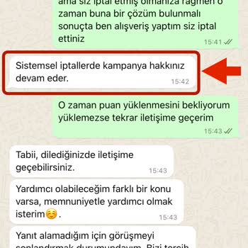 Watsons Puan Yüklememek İçin Sipariş İptali