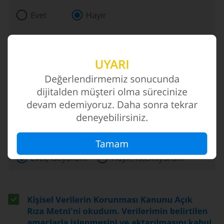 Denizbank Müşteri Olamama Sorunu