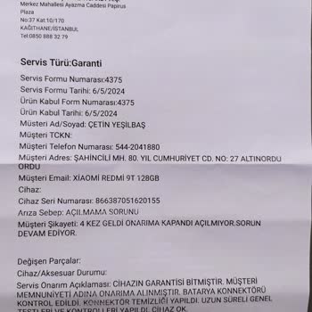 EasyCep Tekrarlayan Arıza Ve İlgisiz Servis Sorunu