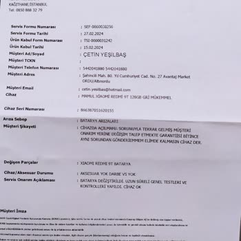 EasyCep Tekrarlayan Arıza Ve İlgisiz Servis Sorunu