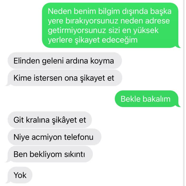 Aras Kargo Kargomu Başka Yere Bırakıyor Ve Beni Tehdit Ediyor