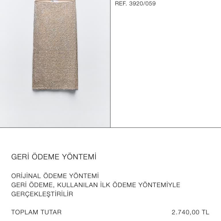 Zara İademi Yapmıyor Ve İlgilenmiyor