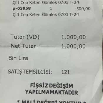 Anadolu Giyim Mağaza İadeyi Kabul Etmiyor