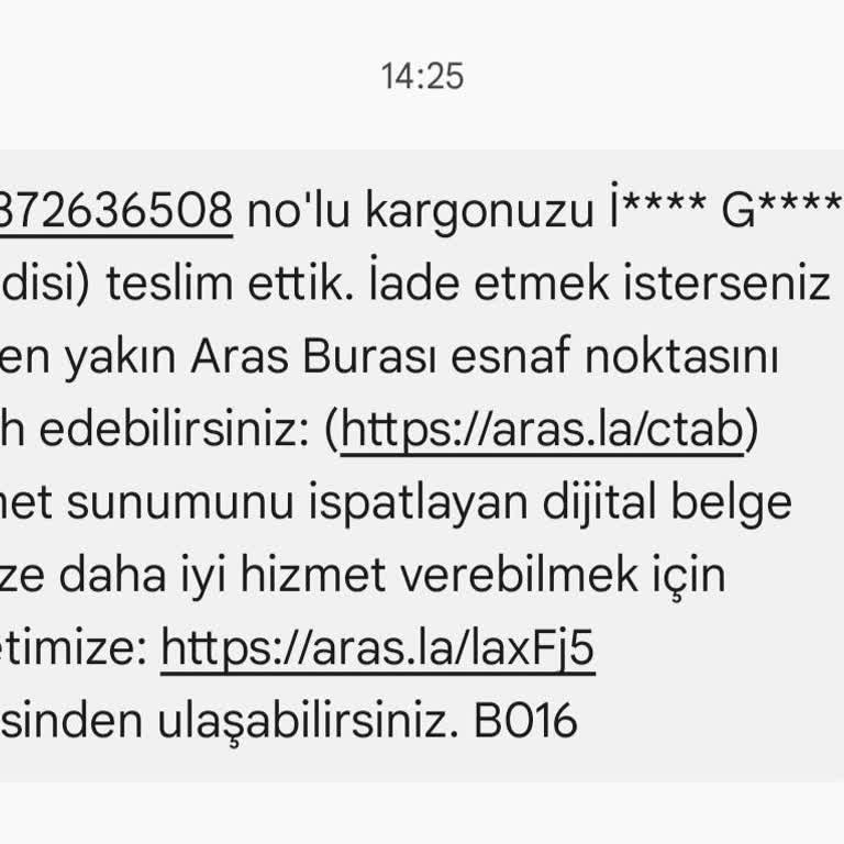 Aras Kargo Kargom Ortada Yok