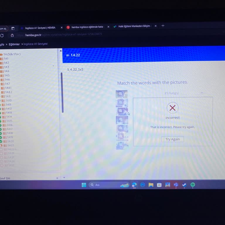 Halk Eğitimi Merkezleri Bilişim Ağı (Hemba) Hemba A1 İngilizce