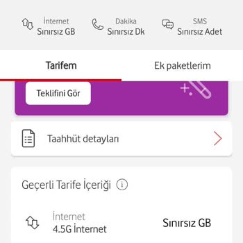 Vodafone Sinirsiz Red Lite Paketi