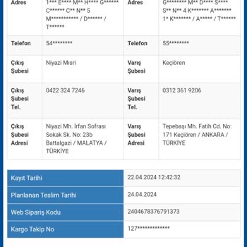 Sürat Kargo Getirilmeyen Kargo Şikayeti