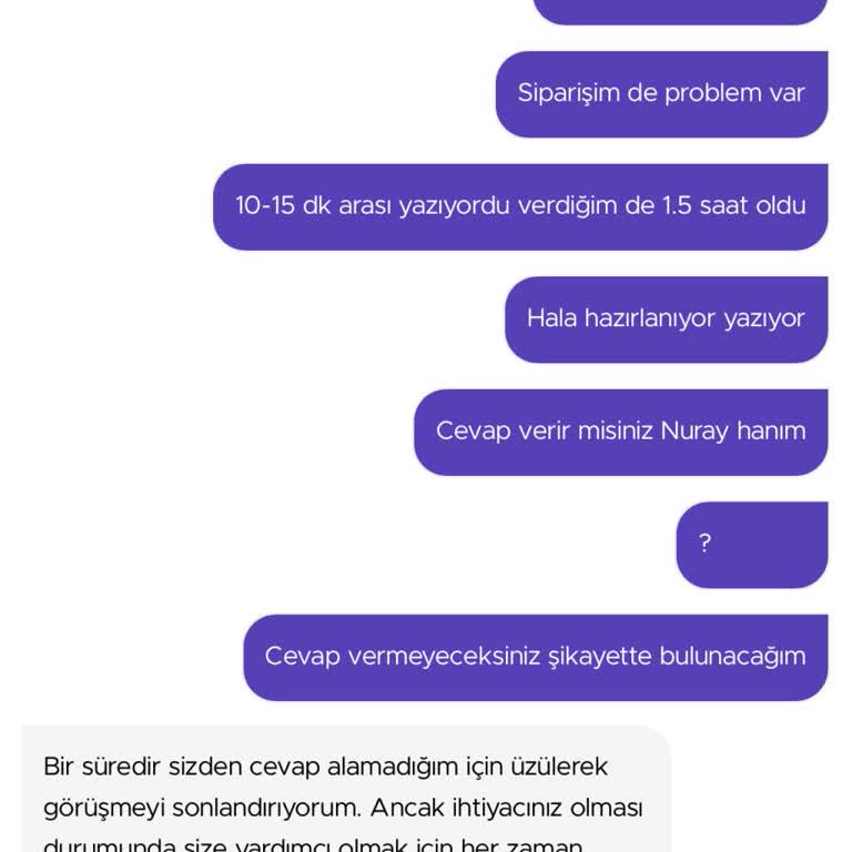Getir Siparişimi Göndermedi Müşteri Temsilcisine Ulaşamadım