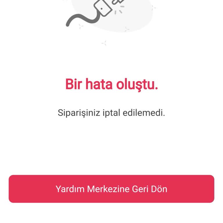 Yemeksepeti Siparişimi İptal Edemedim