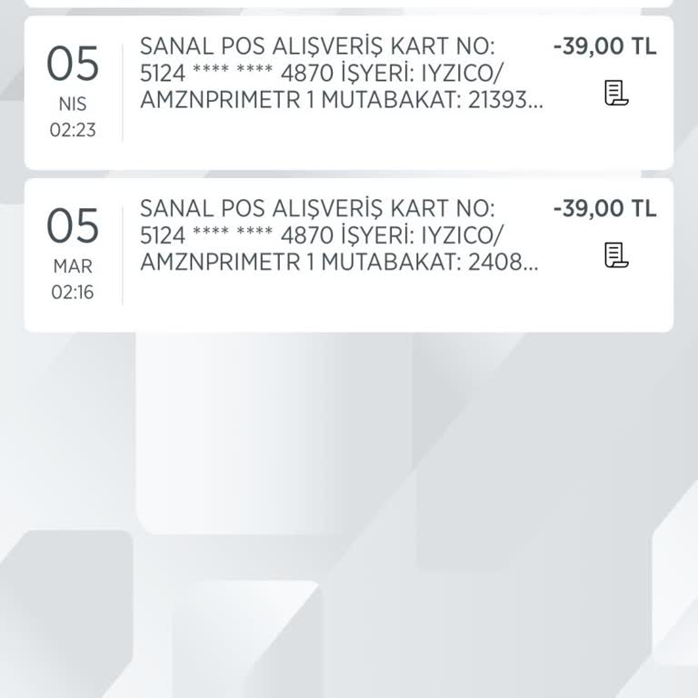Amazon Prime TR Bilgim Dışında Hesabımdan Para Çekiyor