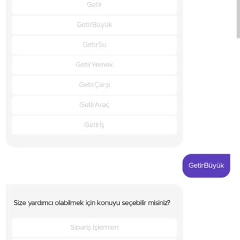 GetirYemek Eksik Sipariş Ve İlgisiz Canlı Destek