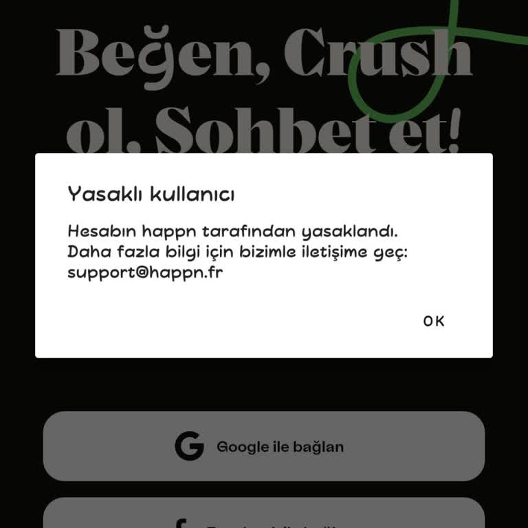 Happn Uygulamasına Erişim Yok