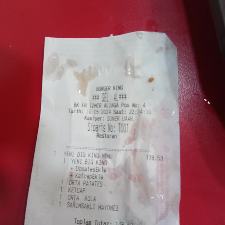 Hijyen Eksikliği Ve İlgisizlik: Aliağa Burger King
