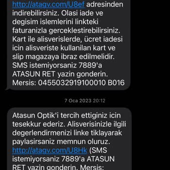 Maltepe Piazza Atasun Optik Rayban Gözlük Mağduriyeti!