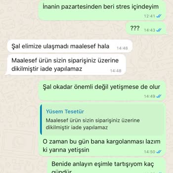 Yusem Tesettür Buradan Sipariş Vermeden Önce 1 Kere Daha Düşün Ve Araştırın Derim 😡