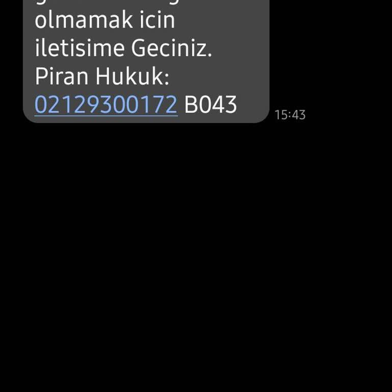 Piran Hukuk (Sms) Yanıltıcı Mesaj İçin Hukuki Şikayet Bildirimi