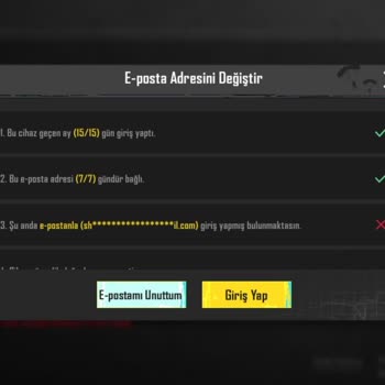 PUBG (Pubgmobile.com) Güvenlik Nedeniyle Hiçbir Şey Değiştiremiyorum