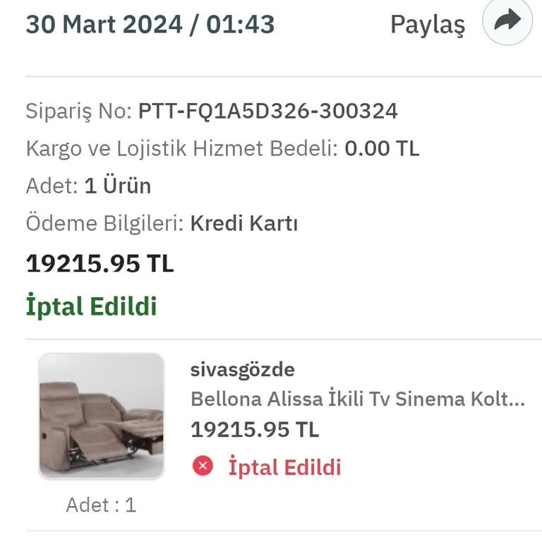 Sivas Gözde Mobilya Bellona Alissa TV Koltuğu