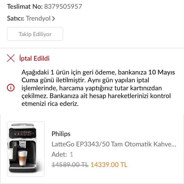 Trendyol İptal Ücretimi Yatırmadı