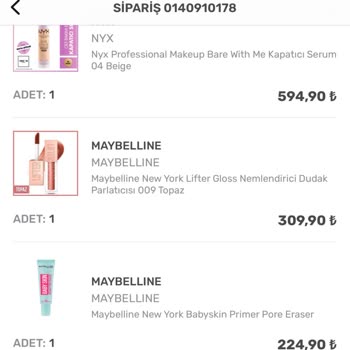 Watsons Eksik Ürün Gönderildi