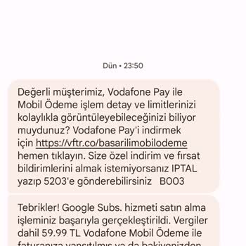 Vodafone Hatalı Satış İşlemi