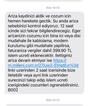 Millenicom Ev İnterneti Hizmeti Yok Ama Ücret Talebi!