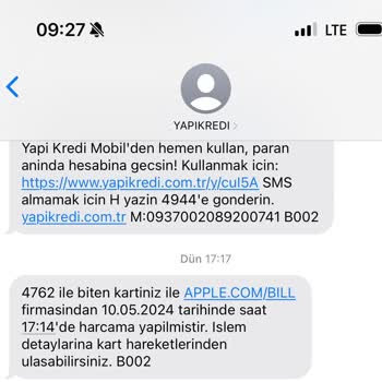 Apple. COM/BILL Kredi Kartlarımı Patlattı