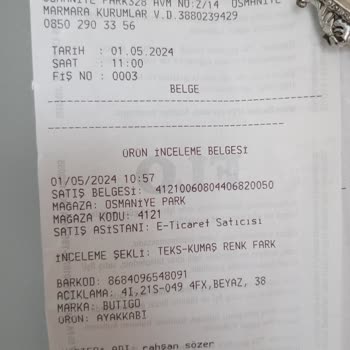 FLO Ayakkabı Aldığım Ayakkabının Teklerinin Karışması