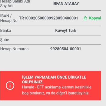 Resbet İnternet Üzerinden Yapılan Havale İşleminin Hesaba Yansımama Sorunu