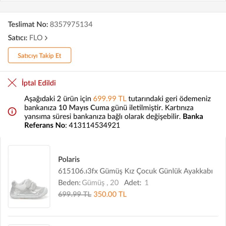 FLO Ayakkabı FLO Kampanyadan Alınan Siparişi İptal Etti