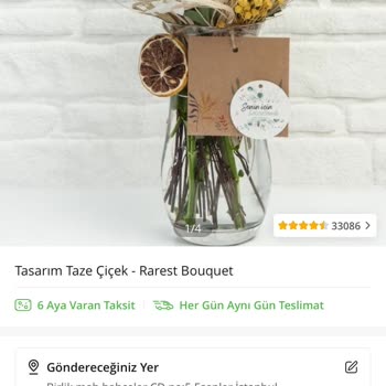 Çiçek Sepeti Görseldeki Ürünü Yollamıyor