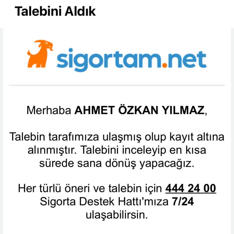 Sigortam.net Oyalıyor Buna Bir Çözüm