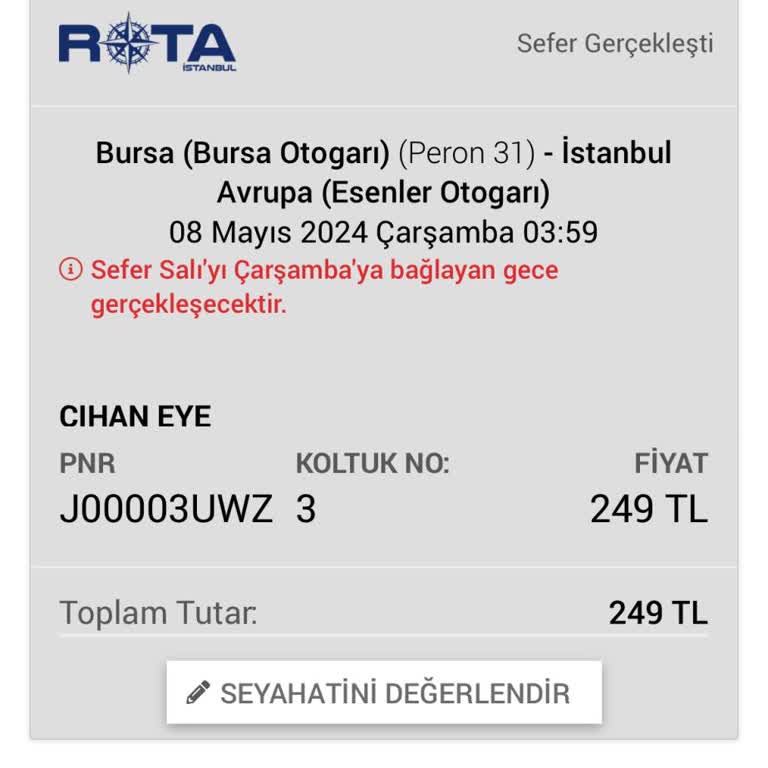 Obilet'ten Bilet Aldım Otobüs Falan Gelmedi