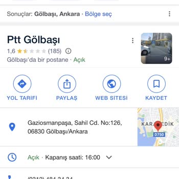 PTT Kargo Gölbaşı PTT Şube