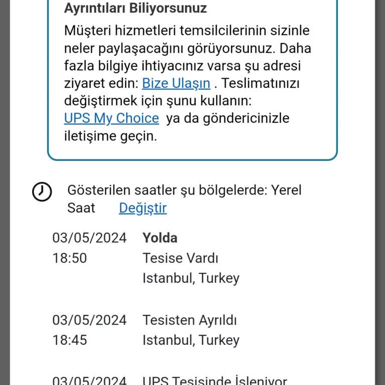 UPS Türkiye Kargo Paketimi Getirmiyor.